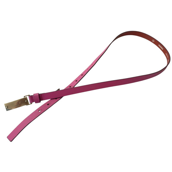 Fossil Solid Pink/Multicolored Geo Print Leather Belt Womens M/ L Y2K Lot of 2 - Picture 3 of 14